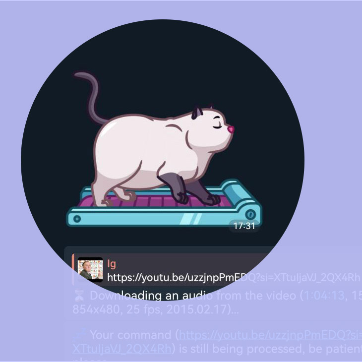 Audio downloading process powered by cats